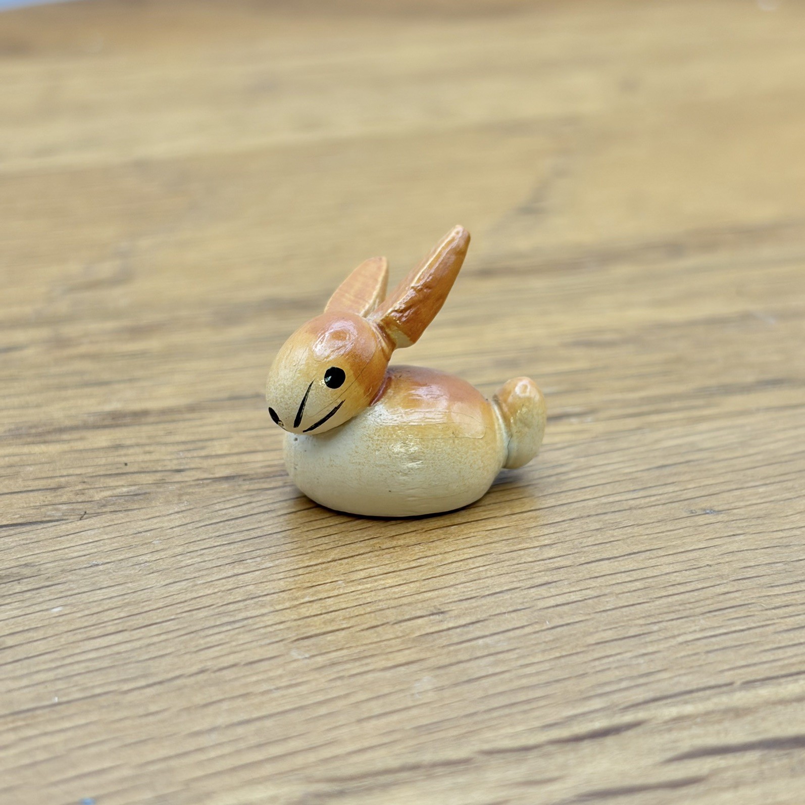 Vintage Handmade Wooden Bunny Rabbit Miniature Figure Tiny Trinket Figurine Vintage Handmade Wooden Bunny Rabbit Miniature Figure Tiny Trinket Figurine