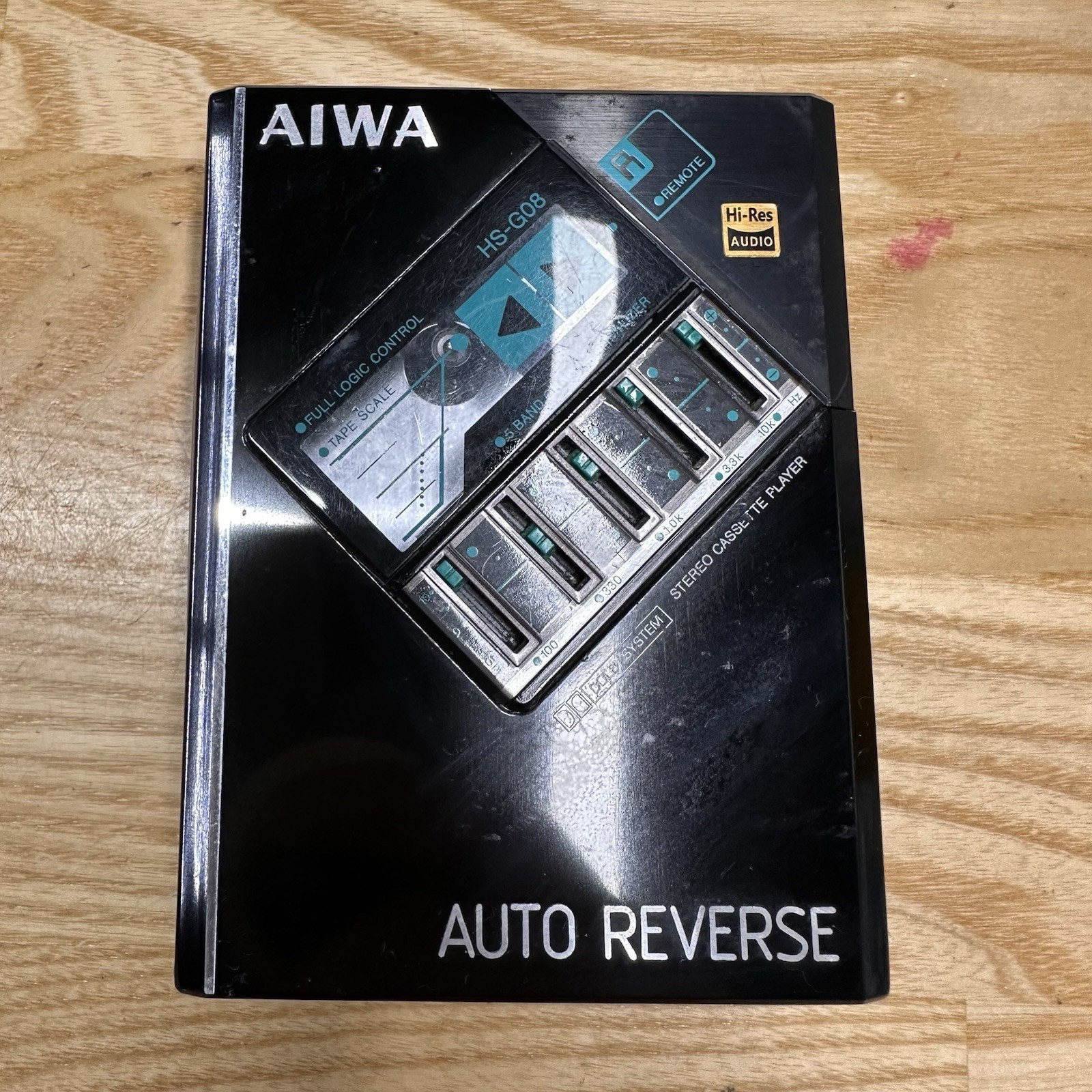 Vintage AIWA HS-G08 Stereo Cassette Player Auto Reverse Equalizer Tested 
