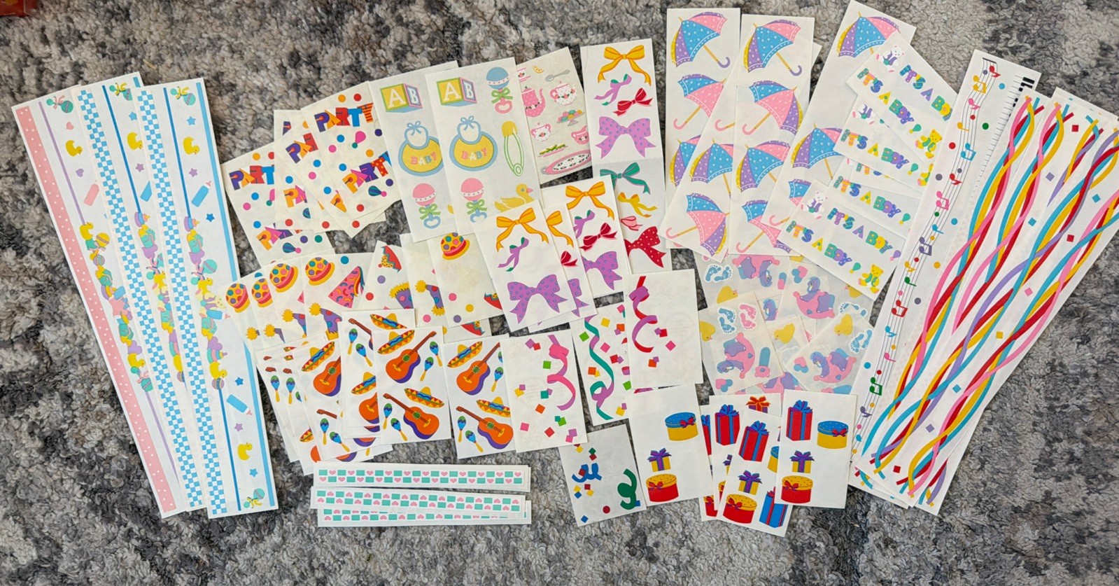 Vtg Mrs. Grossman\'s CM Birthday Party Celebration Stickers Lot