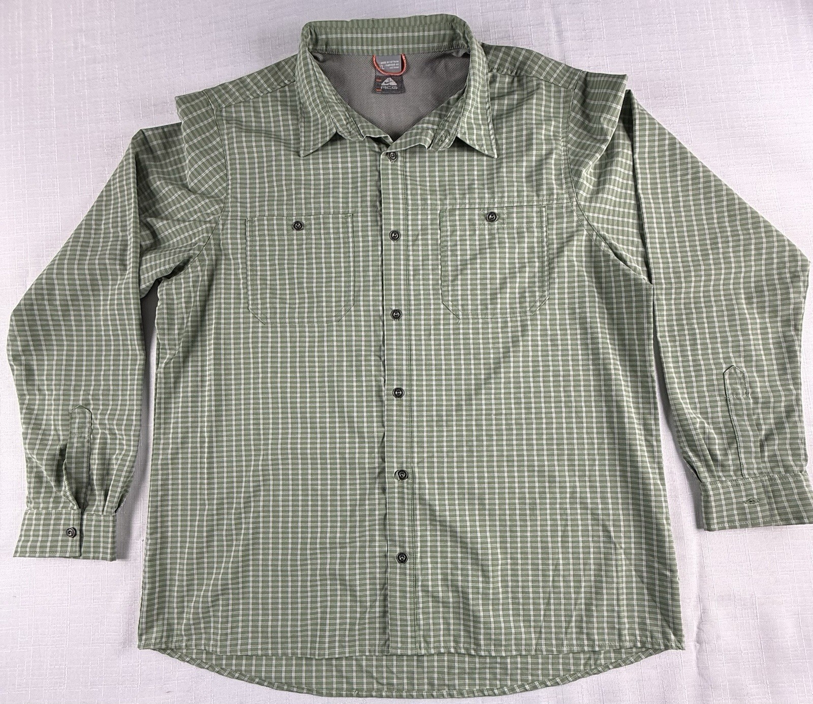 Nike ACG Shirt Mens XL Green Plaid Vented Hiking Fishing Outdoor Nike ACG Shirt Mens XL Green Plaid Vented Hiking Fishing Outdoor