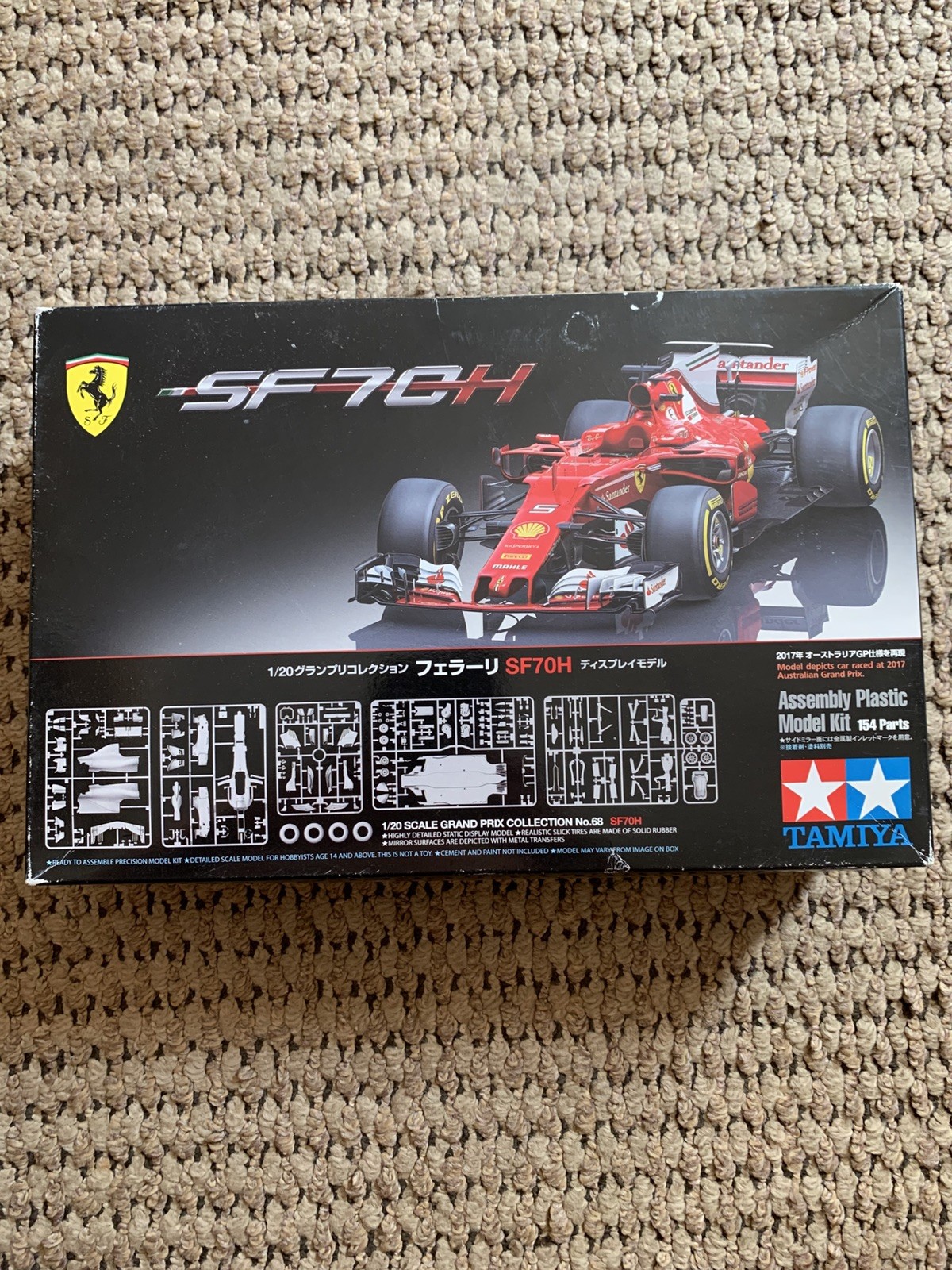 TAMIYA 1/20 Ferrari SF70H 2017 Item 20068 Vettel & Rikkonen Plastic Model Kit TAMIYA 1/20 Ferrari SF70H 2017 Item 20068 Vettel & Rikkonen Plastic Model Kit