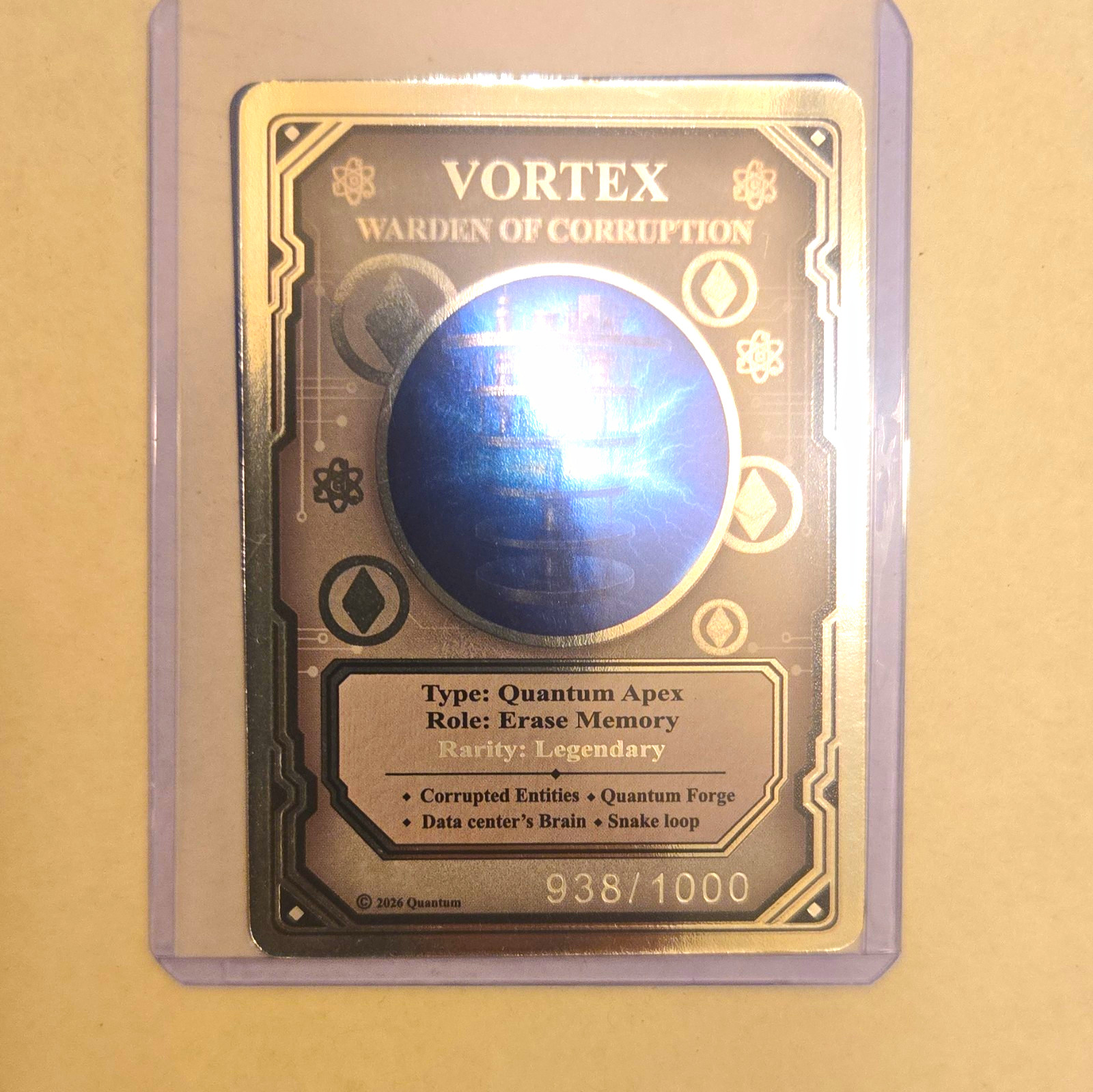 Quantum Vortex Warden of Corruption Quantum Apex Foil Limited Legendary 938/1000 Quantum Vortex Warden of Corruption Quantum Apex Foil Limited Legendary 938/1000