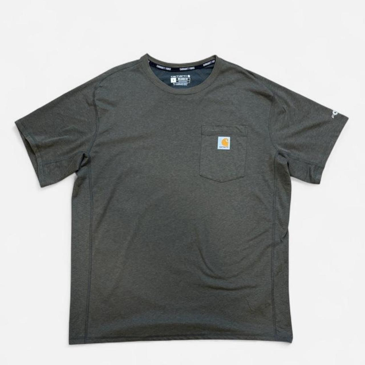 Carhartt Force Pocket T-Shirt Mens Large Olive Green Relaxed Fit