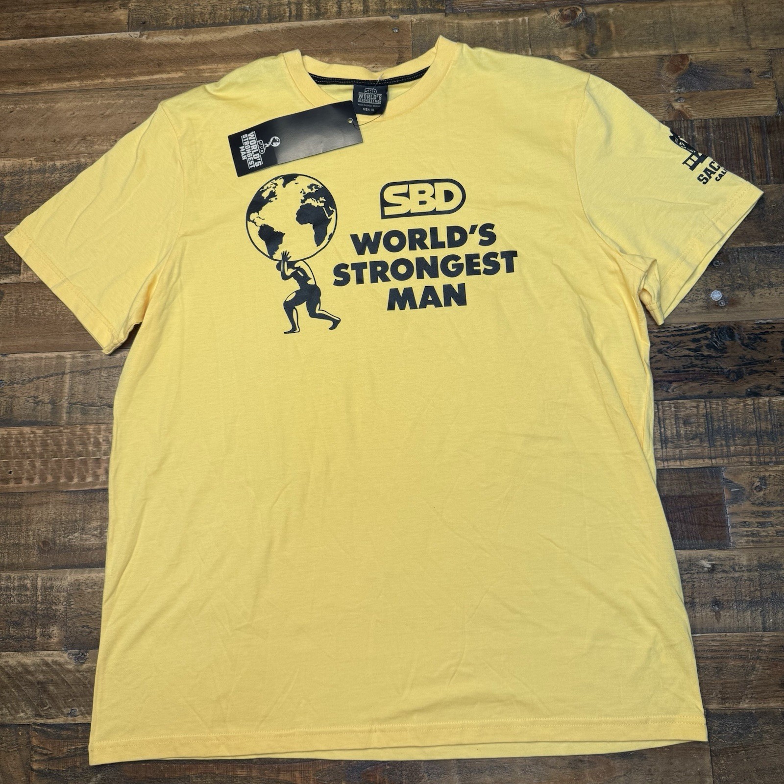 SBD 2025 World’s Strongest Man Sacrament , CA Shirt Men’s Sz XL *NEW*