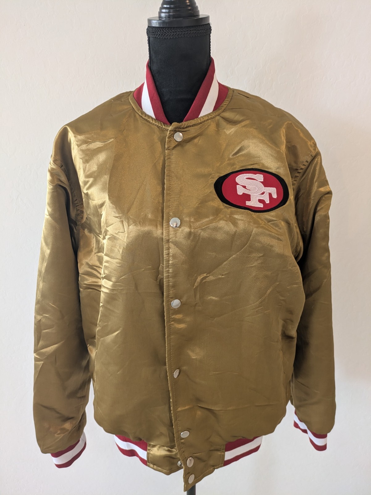 Vintage San Francisco 49ers Starter Gold Satin Bomber Jacket NFL Men’s S-2XL Vintage San Francisco 49ers Starter Gold Satin Bomber Jacket NFL Men’s S-2XL