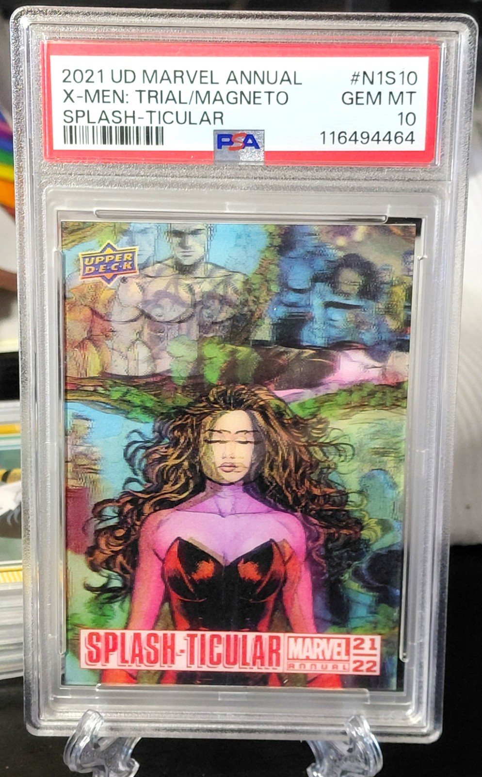 X-Men: Trial MAGNETO - 2021 Upper Deck💥 Marvel *Splash-Ticular* #N1S10 🔥PSA 10 X-Men: Trial MAGNETO - 2021 Upper Deck💥 Marvel *Splash-Ticular* #N1S10 🔥PSA 10