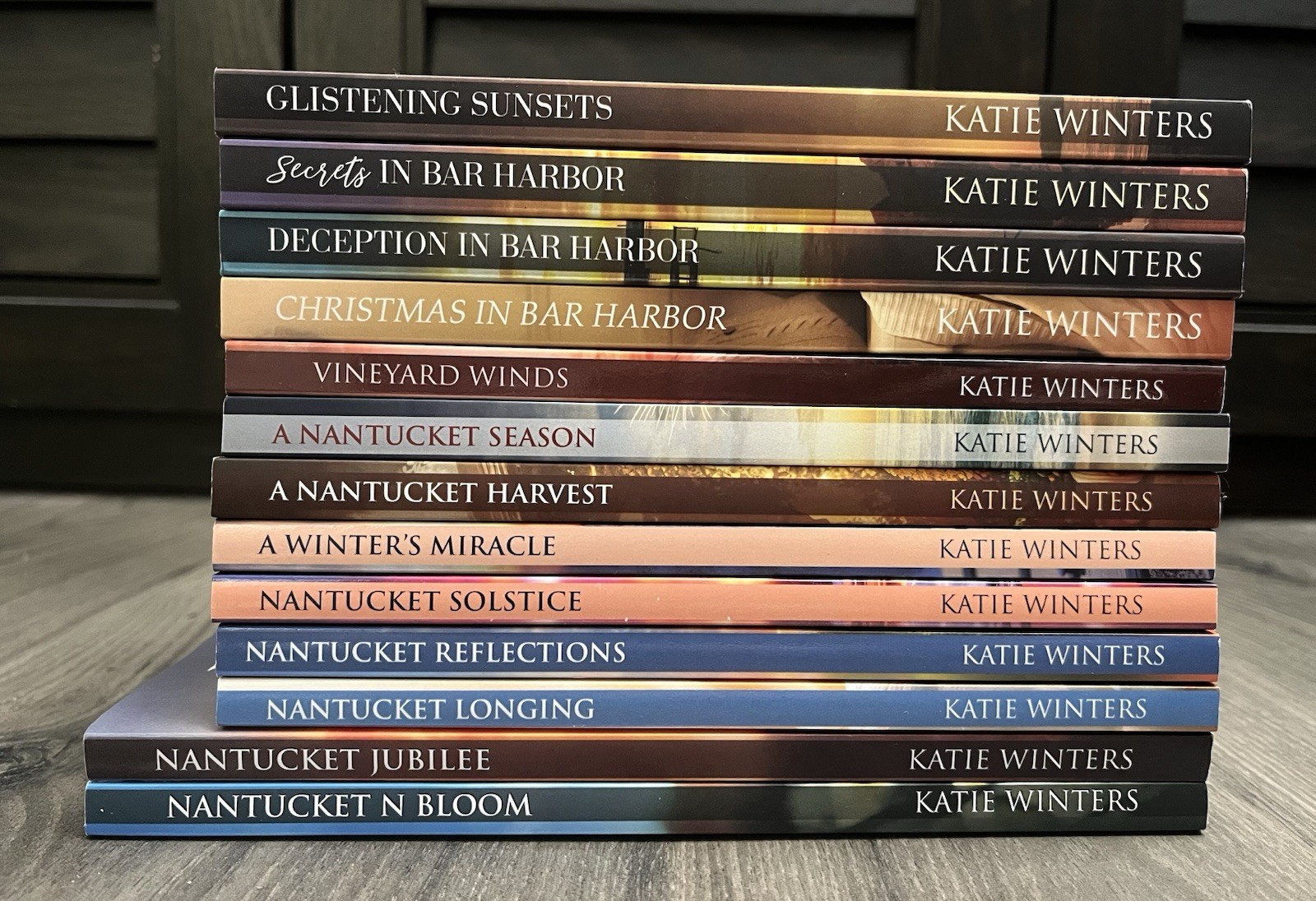 Lot of 13 Katie Winters Paperback Books Mount Desert Nantucket Vineyard Sunset Lot of 13 Katie Winters Paperback Books Mount Desert Nantucket Vineyard Sunset