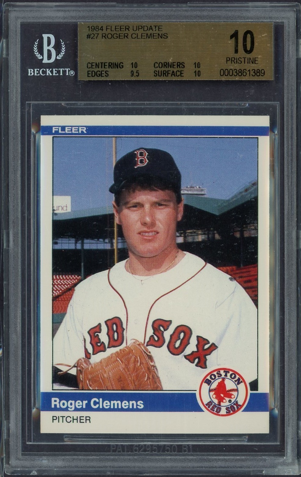 1984 Fleer Update Roger Clemens Baseball Rookie Card # 27 Pristine BGS 10