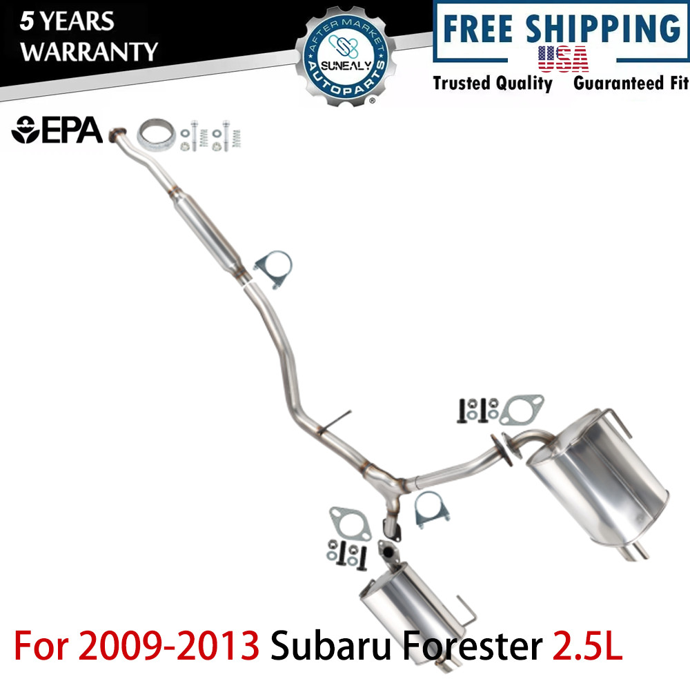 For 2009-2013 Subaru Forester 2.5L Exhaust Muffler Kit w/ Resonator Y pipe For 2009-2013 Subaru Forester 2.5L Exhaust Muffler Kit w/ Resonator Y pipe
