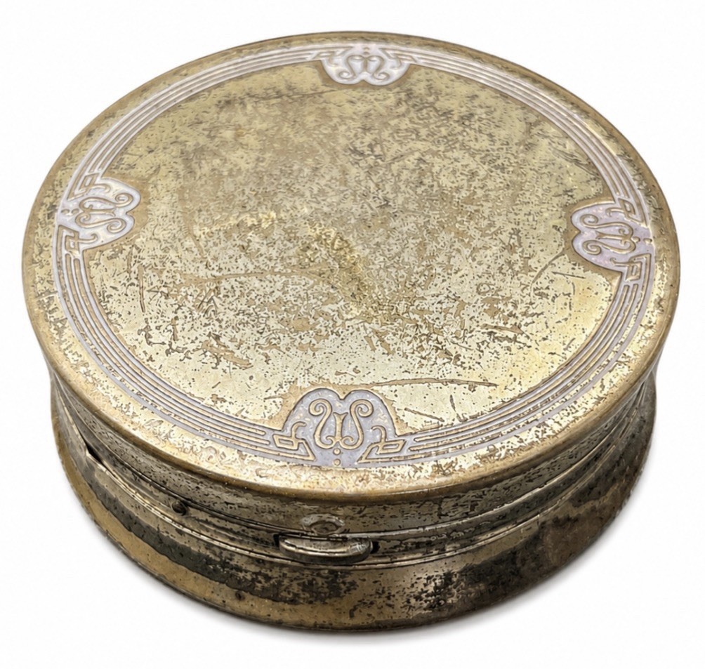 Vintage Melba Silver Plated Double Compact 2.5\