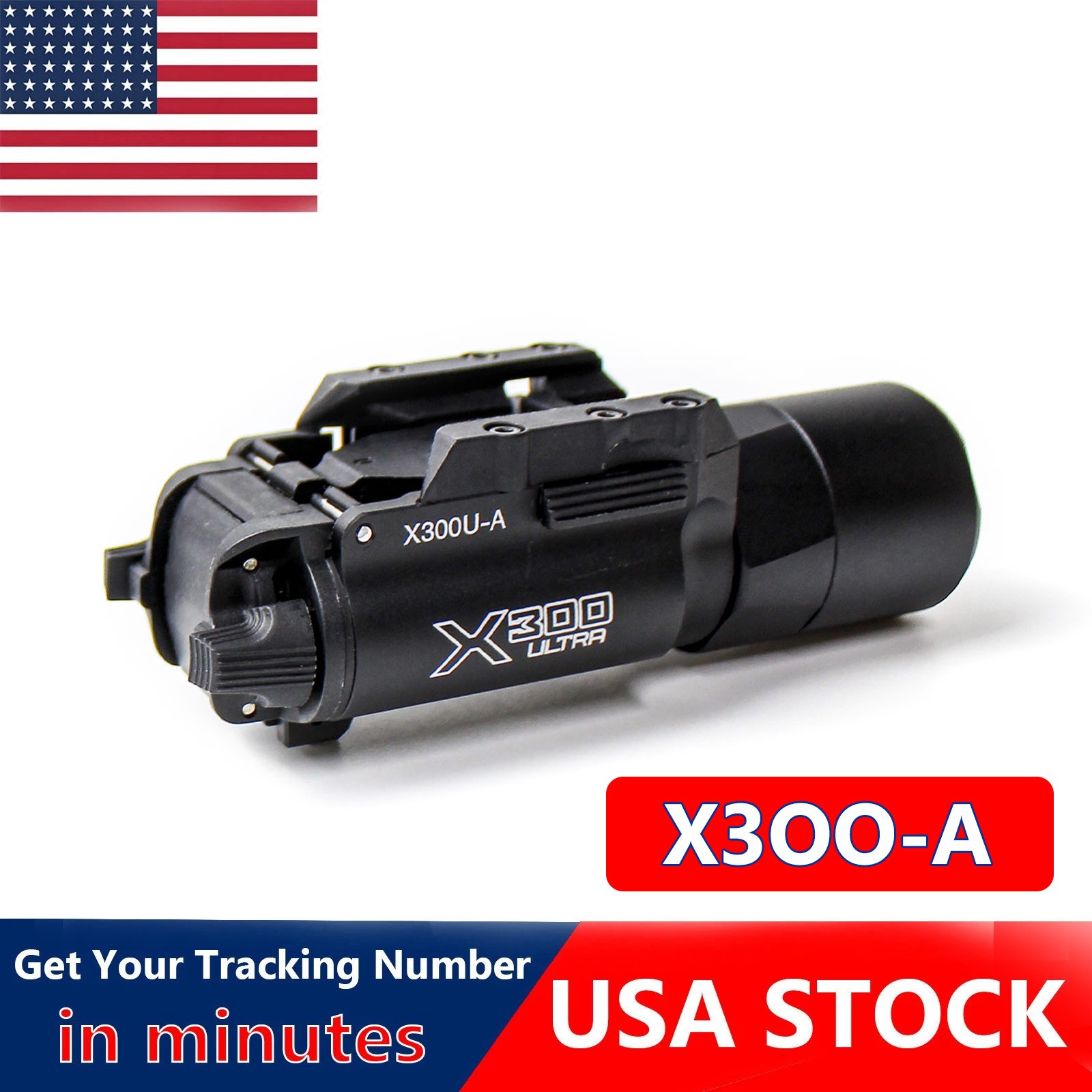 Tactical X300U Ultra Weapon Light X300U-A Mini Flashlight for Pistol Handgun US