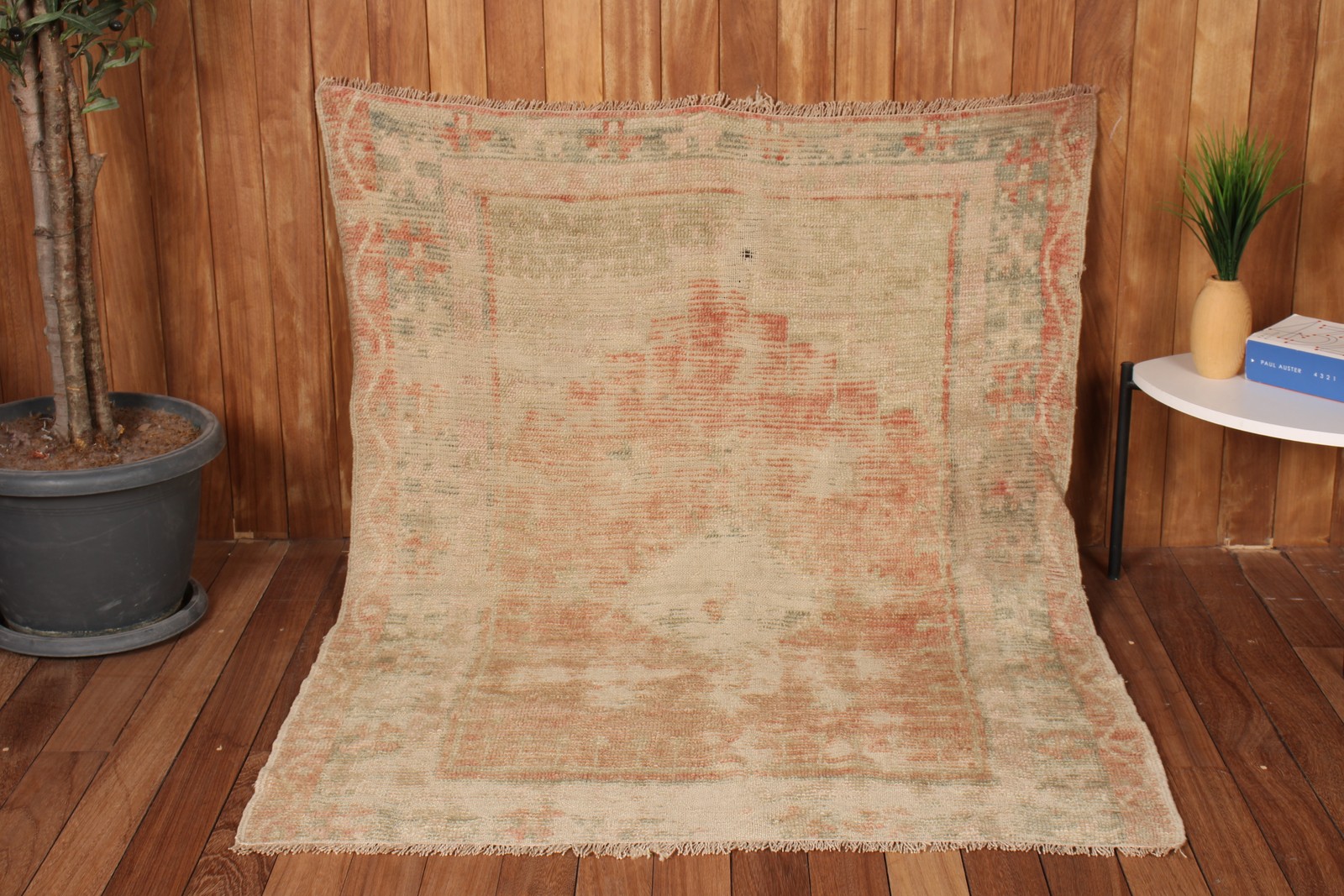 Distressed Anatolian Carpet Antique Carpet, Entryway Rug, Beige Rug, 3.8 x 4.8 f Distressed Anatolian Carpet Antique Carpet, Entryway Rug, Beige Rug, 3.8 x 4.8 f