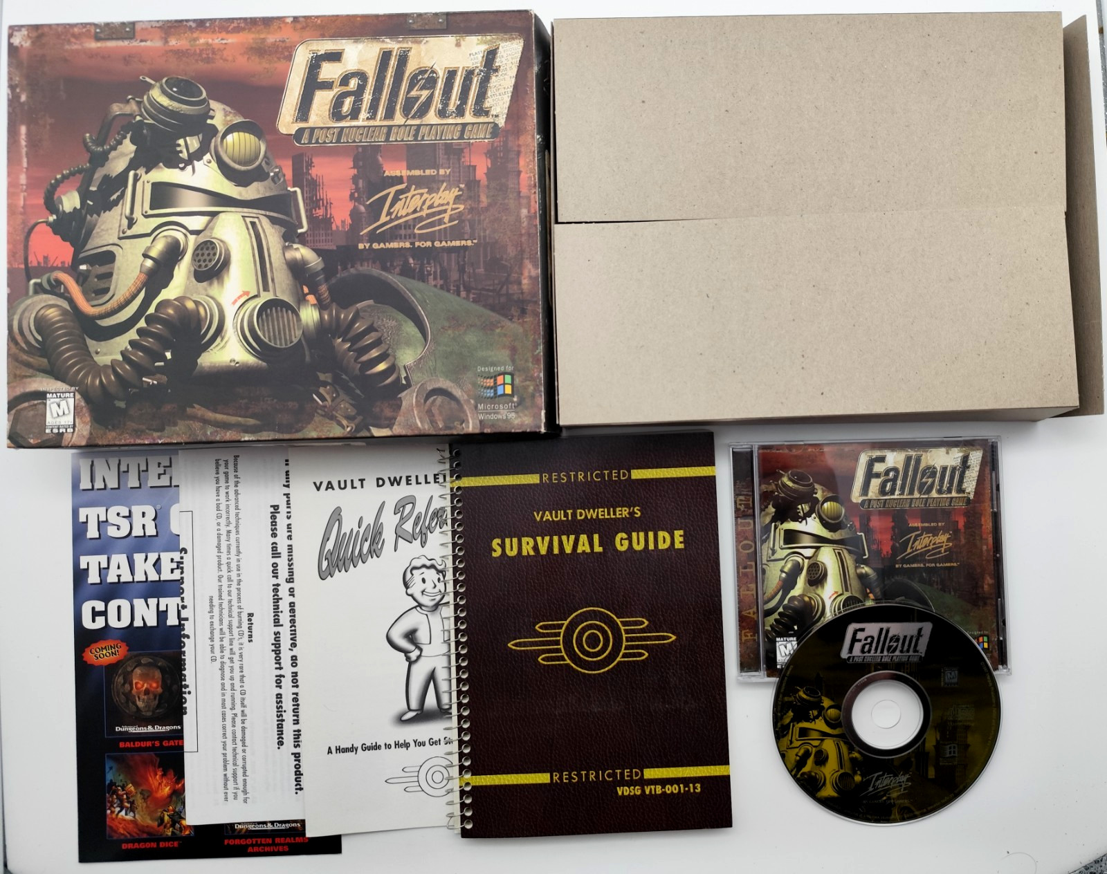 Fallout (Win PC, 1997) COMPLETE CIB Big Box Tested & Cleaned