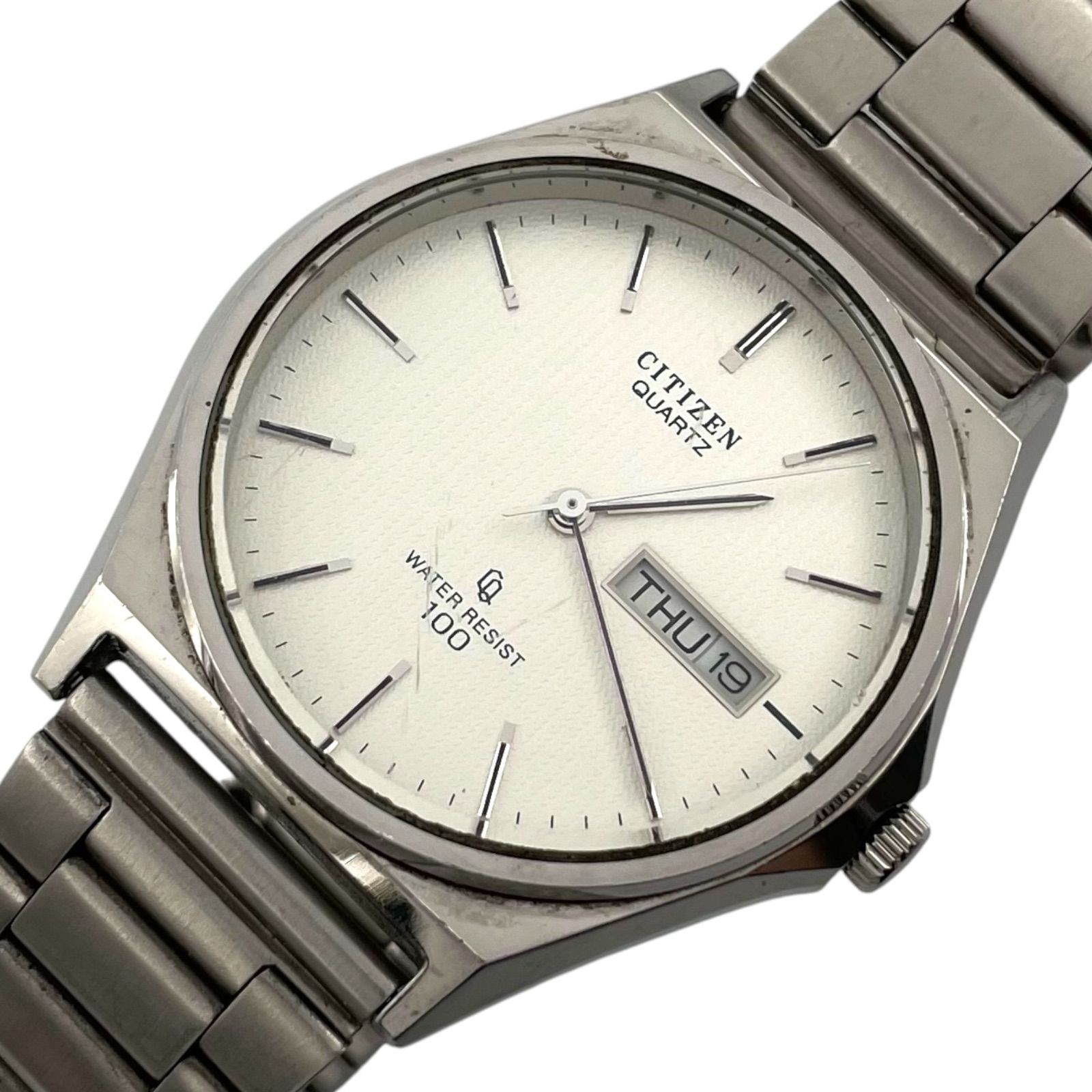 Citizen Fudo Quartz Watch 3Hand White Dial Used