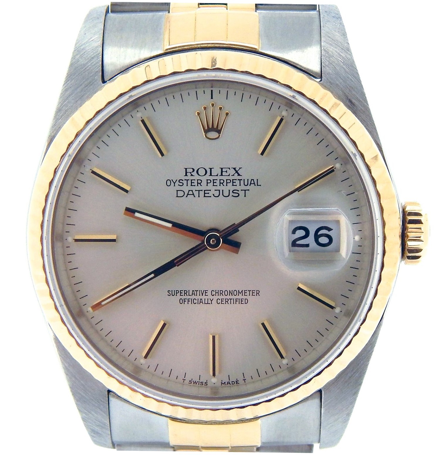 Men\'s Rolex Datejust, Two-Tone (gold & stainless steel), Silver dial Men\'s Rolex Datejust, Two-Tone (gold & stainless steel), Silver dial