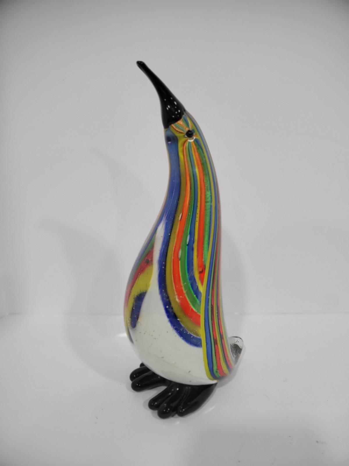 Unique Mid-Century Murano Style Art Glass Penguin Figurine Heavy Unique Mid-Century Murano Style Art Glass Penguin Figurine Heavy