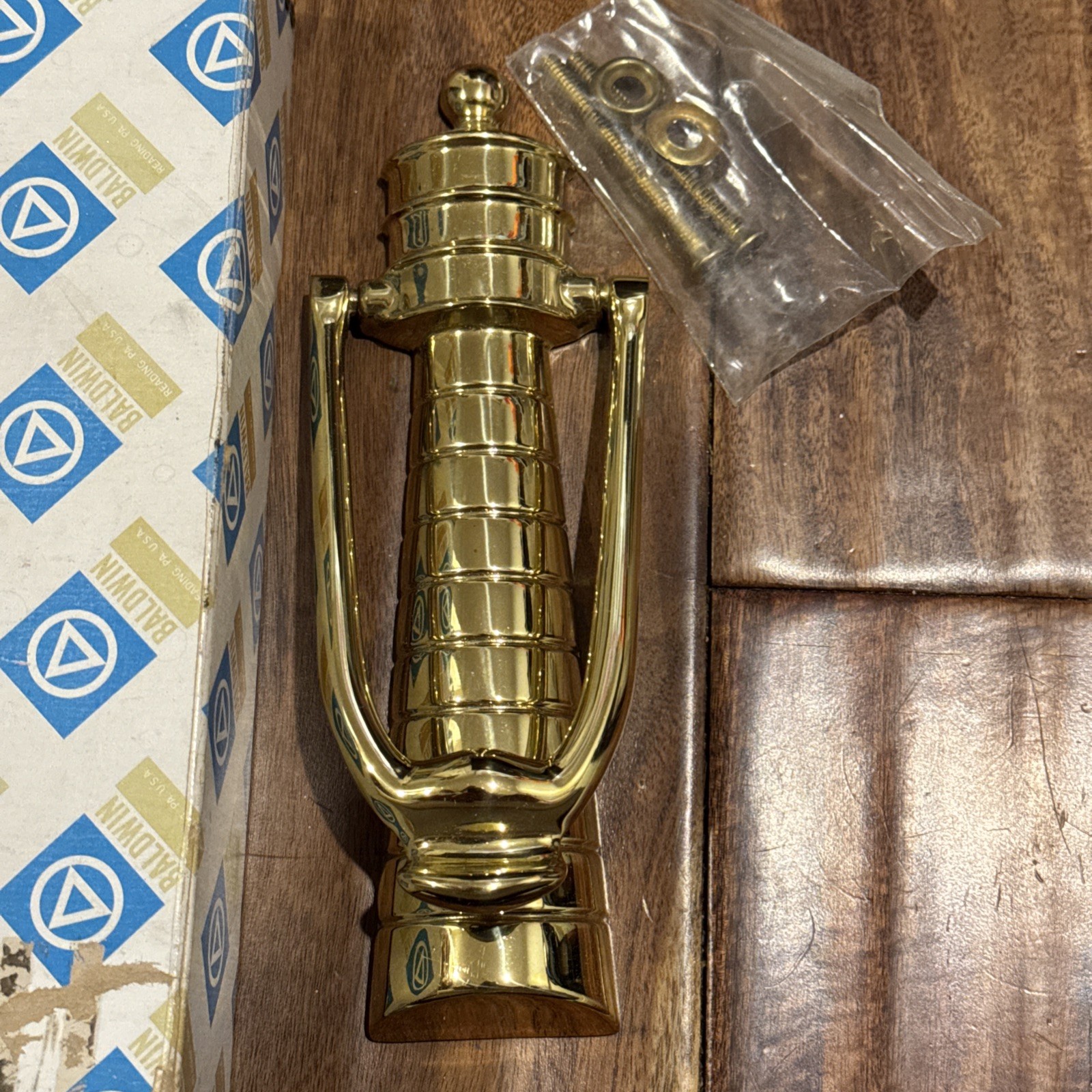 Rare NOS Baldwin Solid Brass Lighthouse Door Knocker Vintage Nautical 😍 MCM