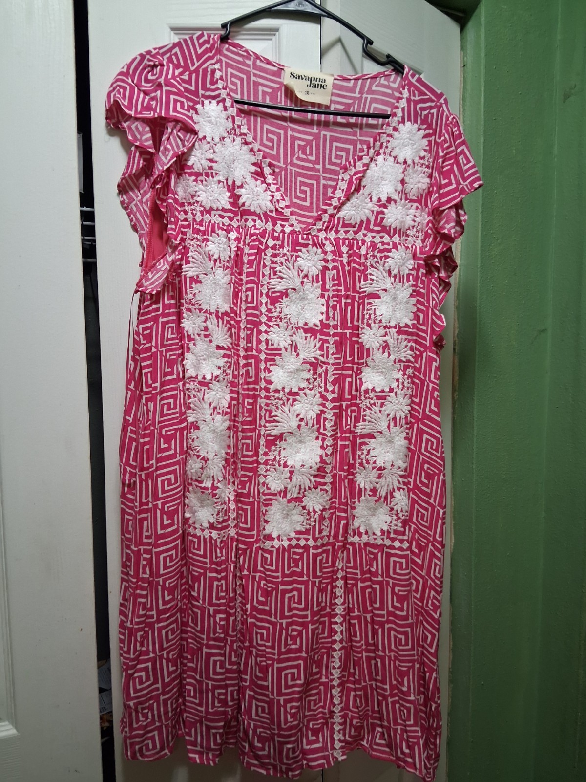 savannah jane embroidered dress 1x