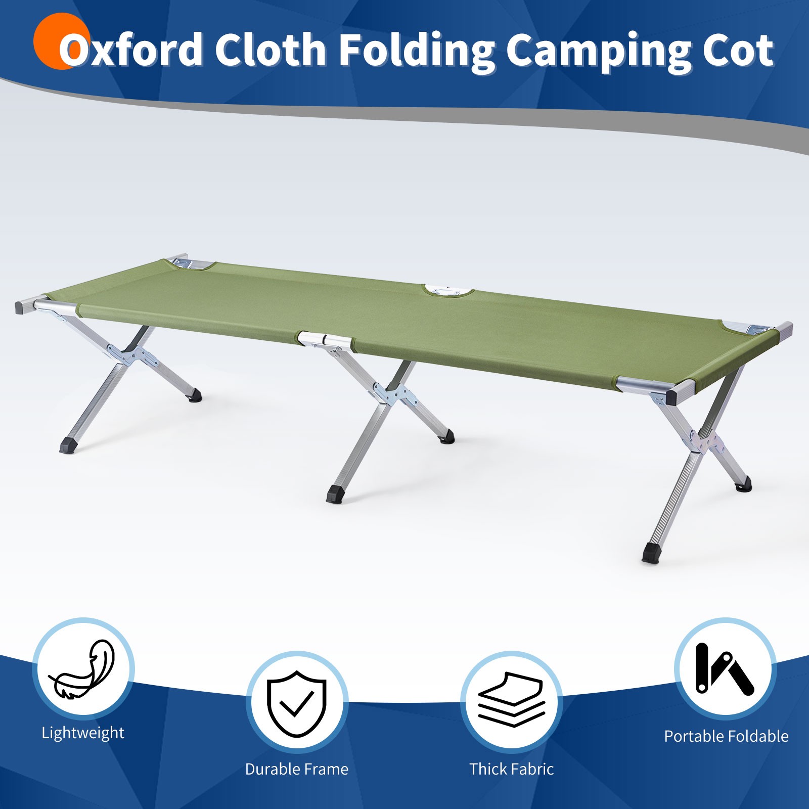 Trailhead Cot Extra Wide Camping Sleeping Room Heavy Duty Steel X Frame