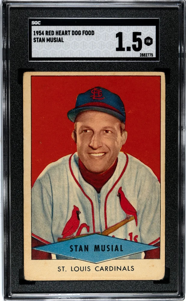 1954 Red Heart Dog Food Stan Musial SGC 1.5