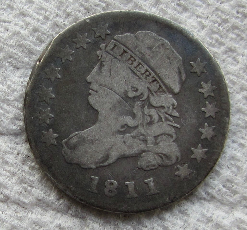 1811/09 Capped Bust Silver Dime Rare Early Date Type Coin Fine Detail Damaged