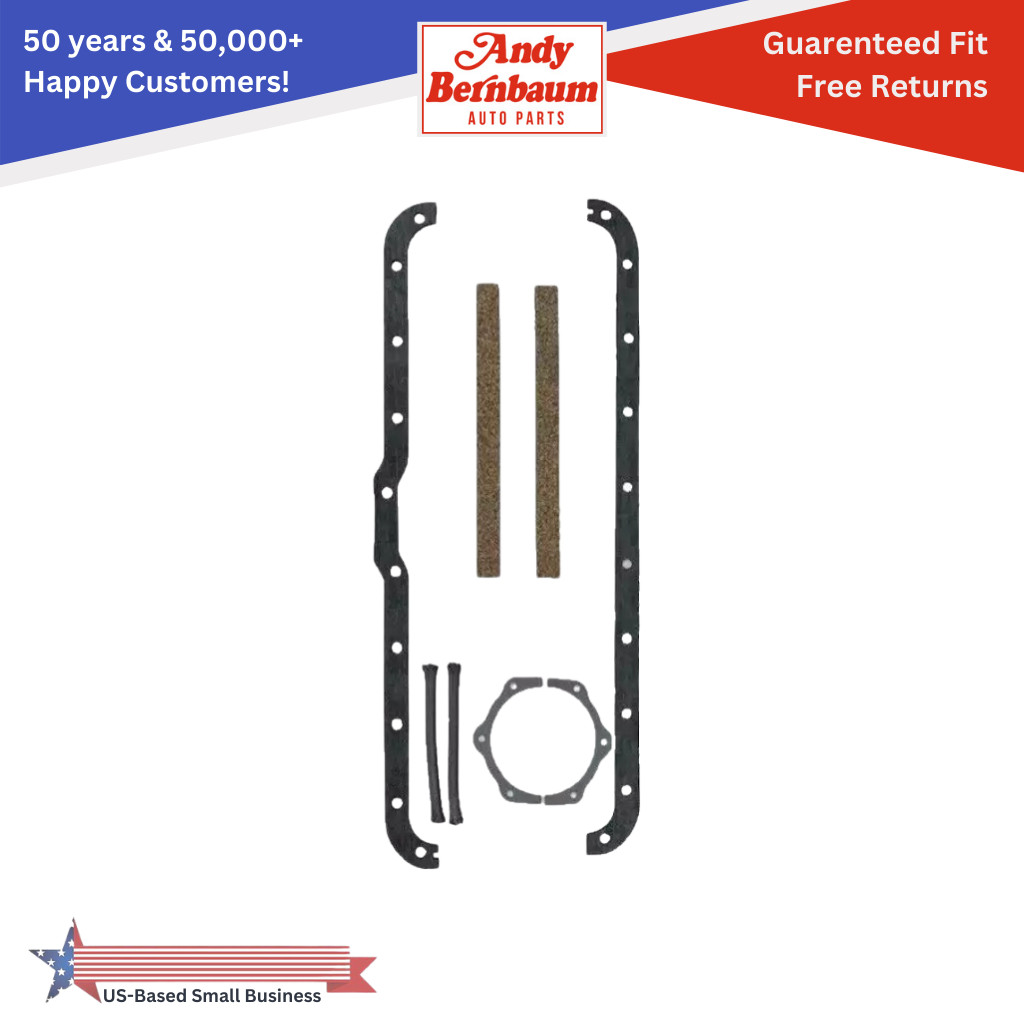 1934-1941 Dodge Deluxe Rear Main Seal and Engine Oil Pan Rubber Gasket Package
