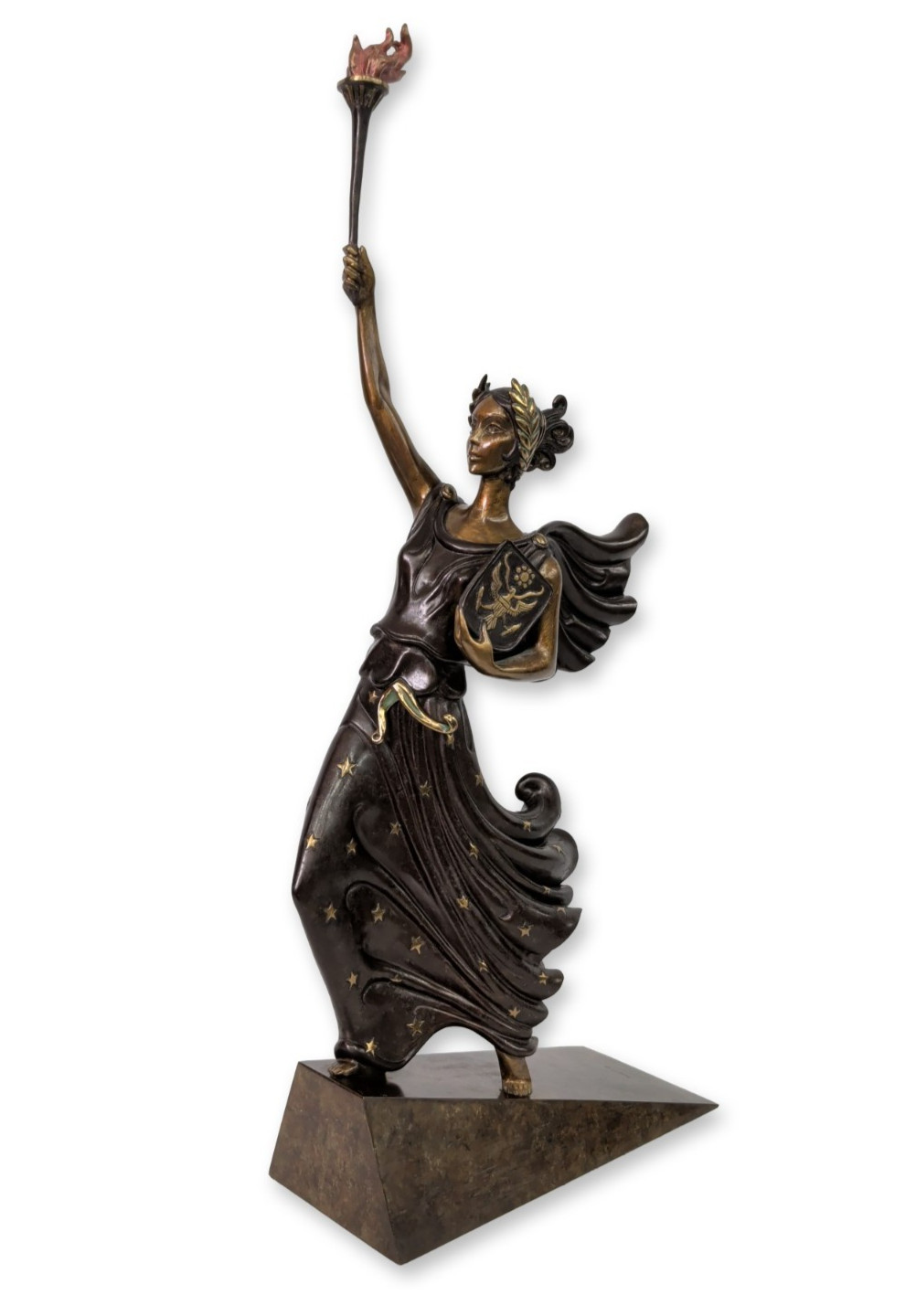 Erte Bronze Sculpture - Liberty, Fearless and Free - #230/500