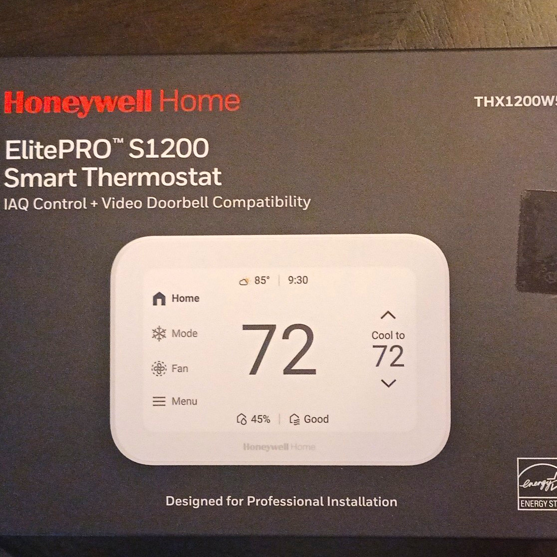 Honeywell Home ElitePRO S1200 Wi-Fi Smart Thermostat 7-Day 3.5 Honeywell Home ElitePRO S1200 Wi-Fi Smart Thermostat 7-Day 3.5