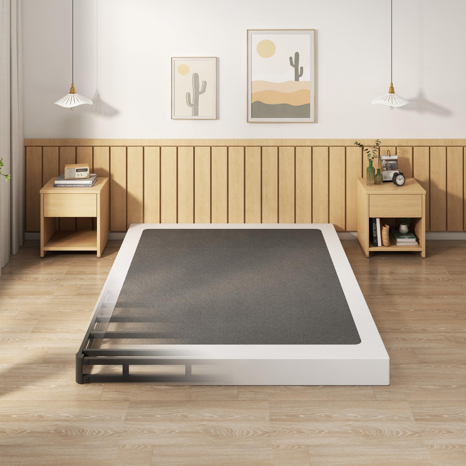 EMODA 5 Inch Box Spring Queen Size Bed Base, Heavy Duty Metal Queen Mattress