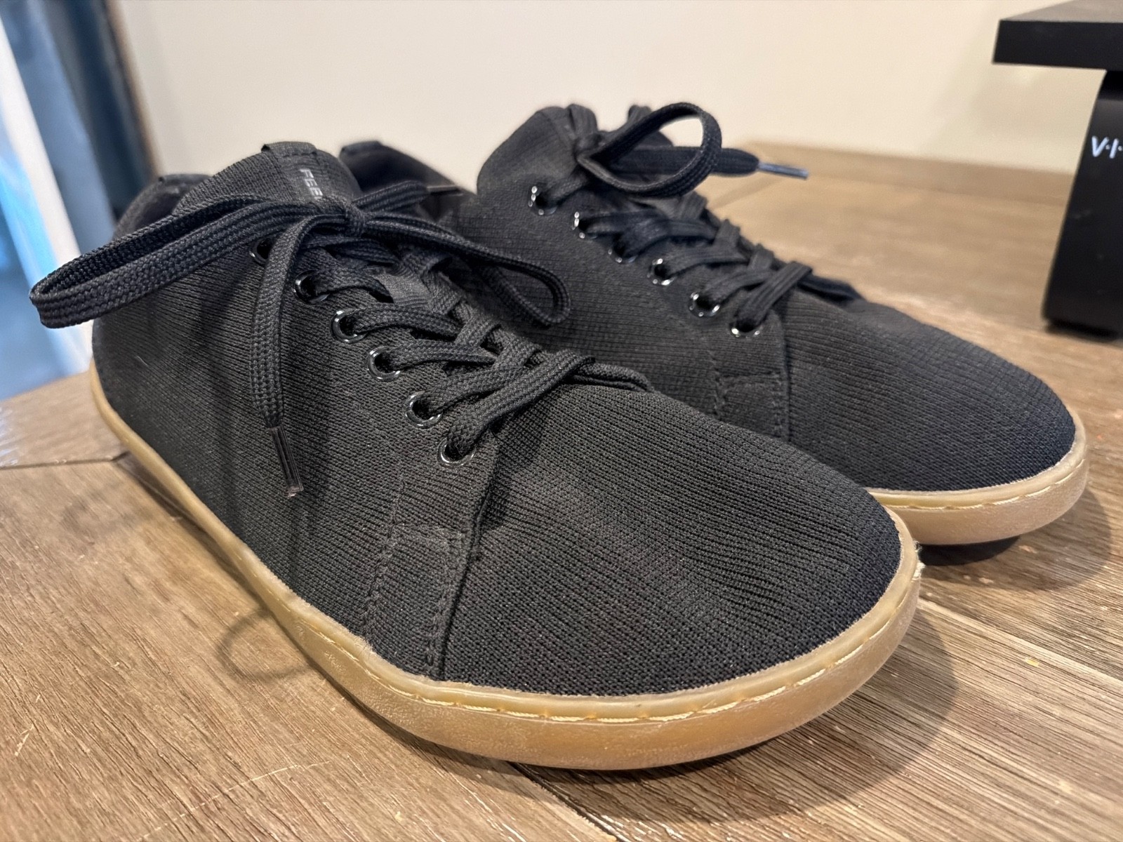 FeelGrounds Black Original Knit Minimalist Gum Barefoot Shoes M 10 W 11.5 EU 43