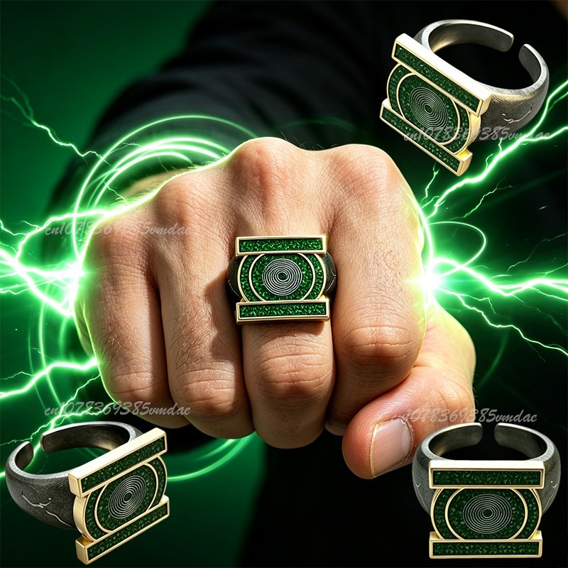 Green Lantern Ring Metal Corps Cosplay Prop DC Costume Collectible Accessory Green Lantern Ring Metal Corps Cosplay Prop DC Costume Collectible Accessory