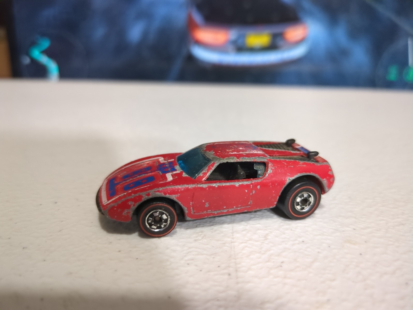 Vintage Hot Wheels Redline 1969 Red AMX 2 Warpath Hong Kong Vintage Hot Wheels Redline 1969 Red AMX 2 Warpath Hong Kong