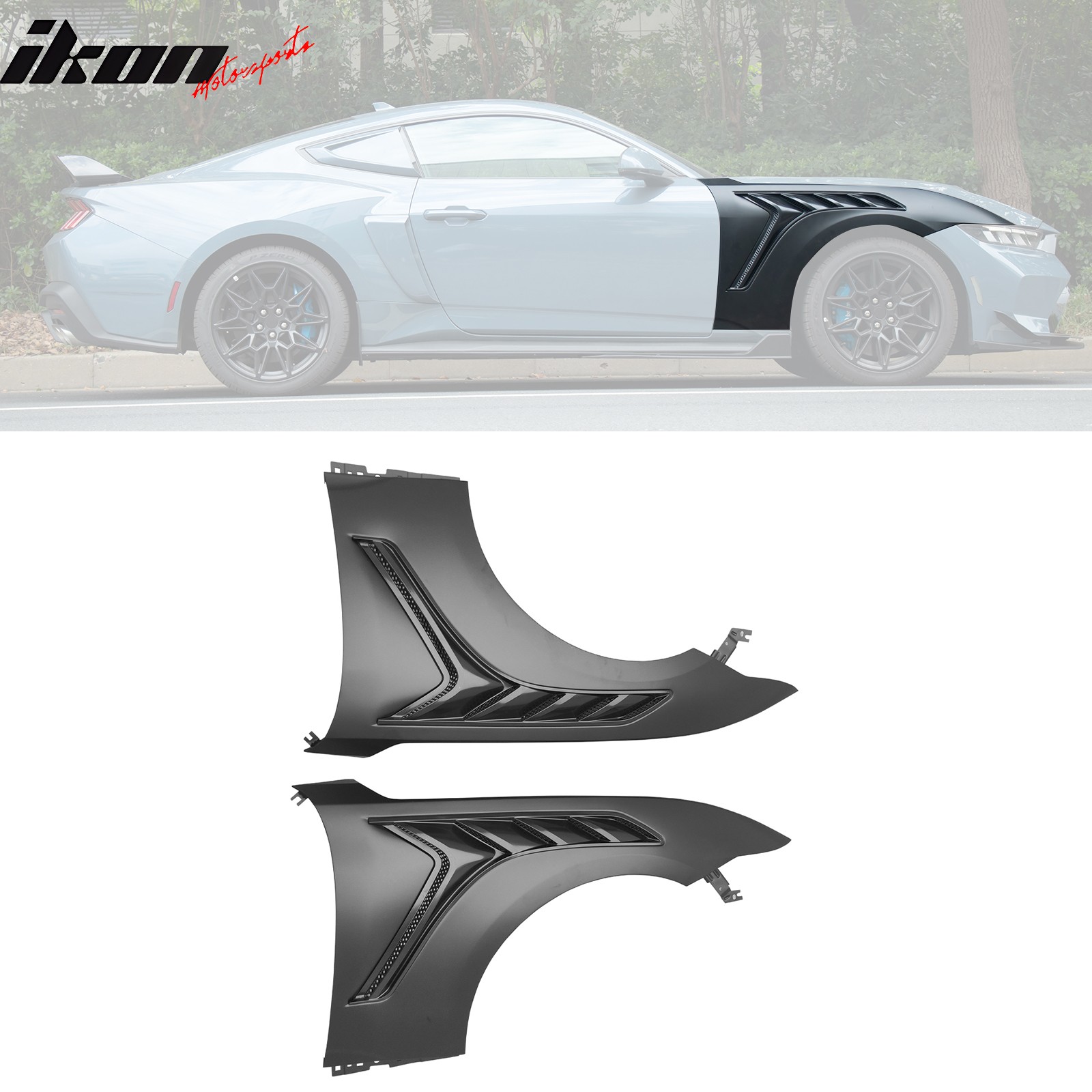 Fits 24-26 Mustang Front Fender Aluminum GTD Style Driver Passenger Side Panel Fits 24-26 Mustang Front Fender Aluminum GTD Style Driver Passenger Side Panel