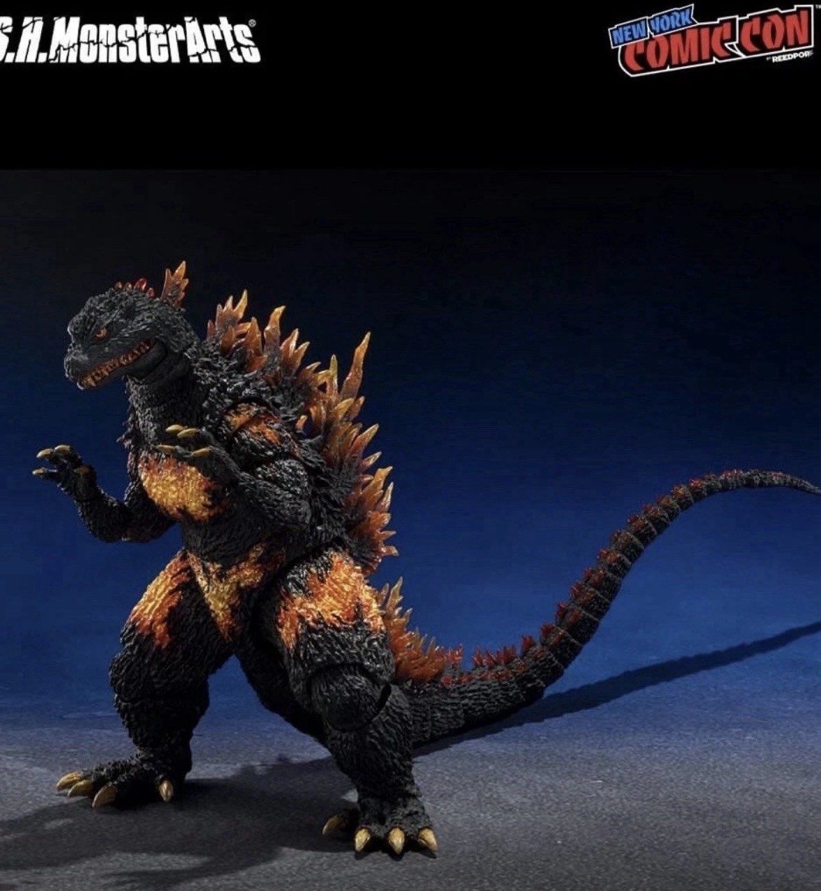 NYCC 2026 TAMASHII S.H. MonsterArts BURNING MILLENNIUM GODZILLA In Hand NYCC 2026 TAMASHII S.H. MonsterArts BURNING MILLENNIUM GODZILLA In Hand
