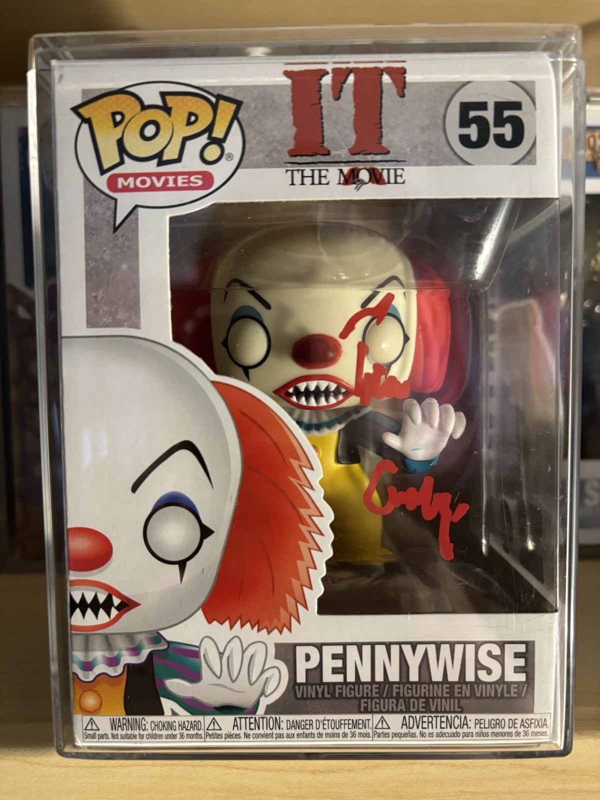 IT Pennywise Funko POP #55 Signed Tim Curry Autograph Beckett COA IT Pennywise Funko POP #55 Signed Tim Curry Autograph Beckett COA