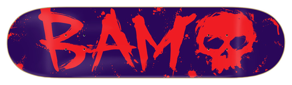 ZERO Bam Margera Purple Blood Skull CKY 8.0 Skateboard Deck ZERO Bam Margera Purple Blood Skull CKY 8.0 Skateboard Deck