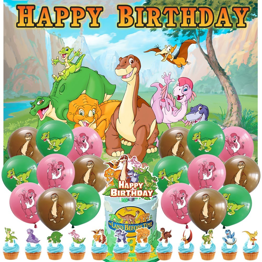 The Land Before Time Party Supplies Set Balloons Cake Toppers Banner