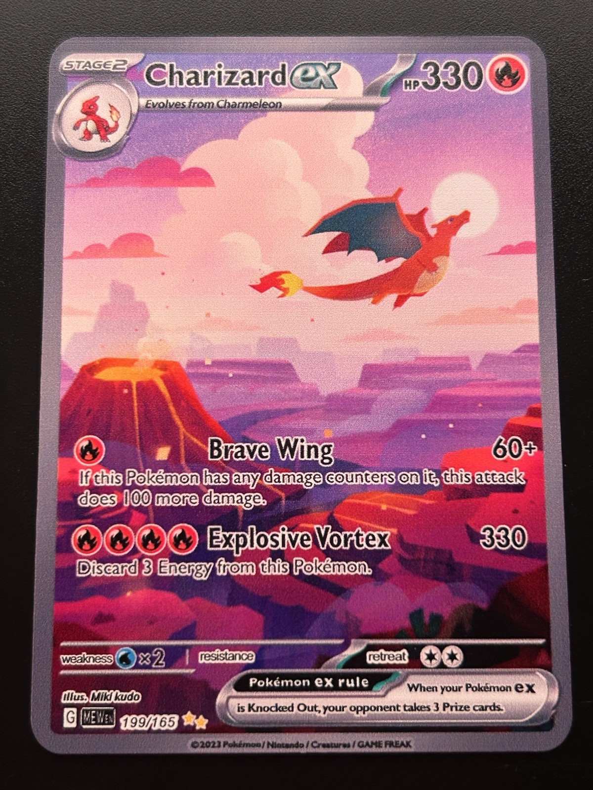 Charizard Ex 199/165 Pokemon Premium Gold Metal Card Collectible Charizard Ex 199/165 Pokemon Premium Gold Metal Card Collectible