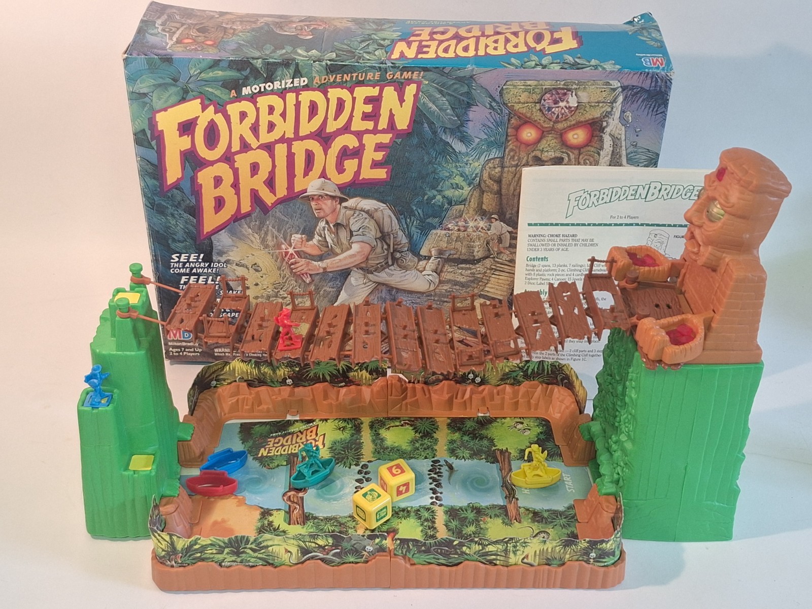 Vintage 1997 Milton Bradley Forbidden Bridge Boardgame All Pieces Complete Vintage 1997 Milton Bradley Forbidden Bridge Boardgame All Pieces Complete