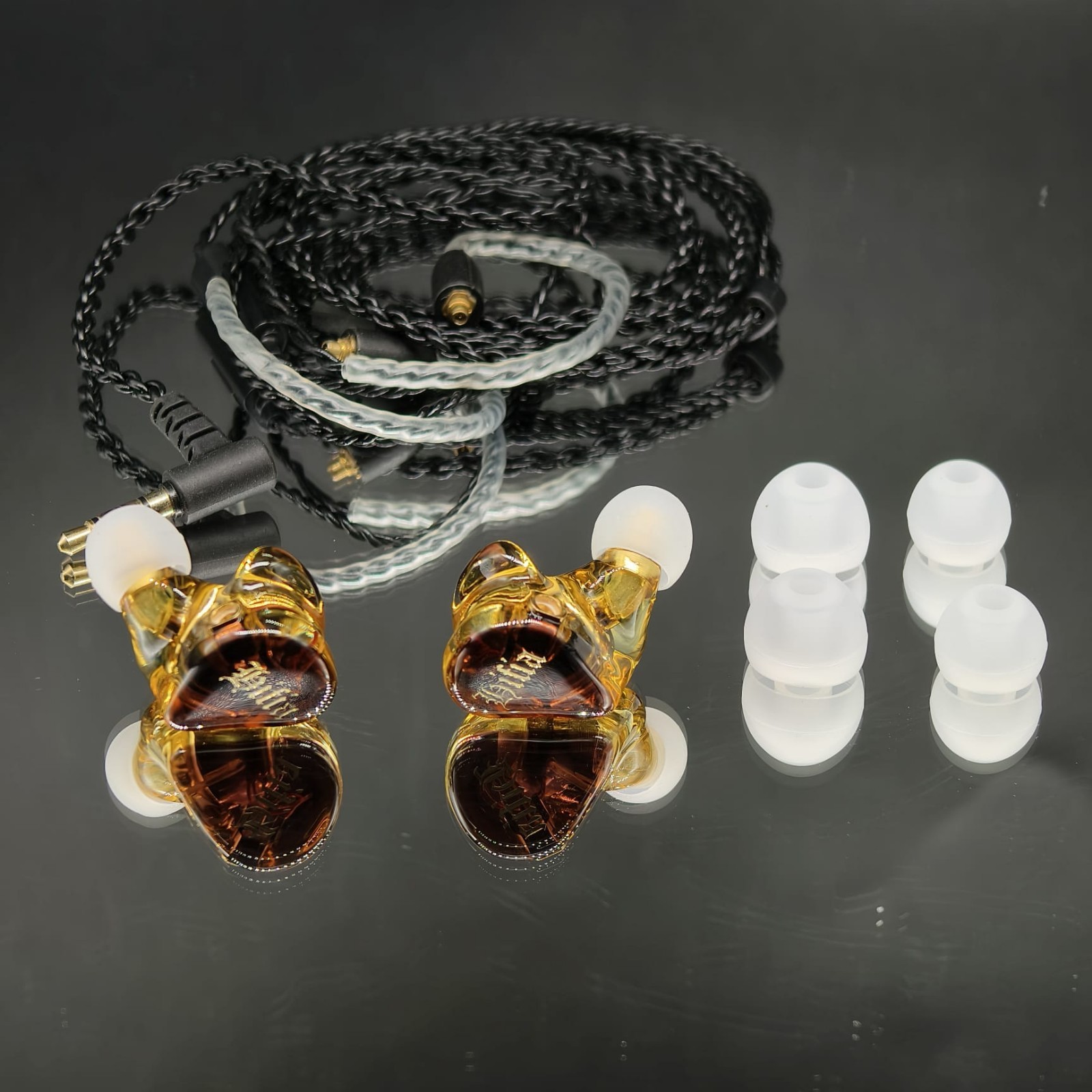 1x 10mm Graphene Audiophile-Grade Single Dynamic Driver Solid Resin IEMs