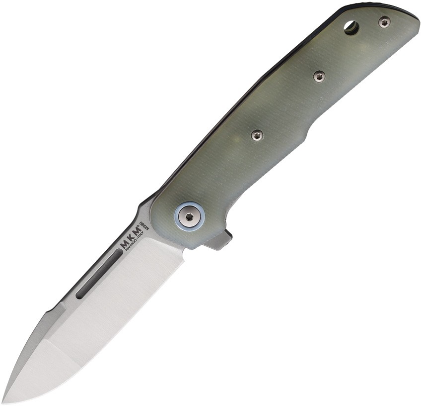 MKM-Maniago Knife Makers Clap Linerlock Jade G10 Folding Knife