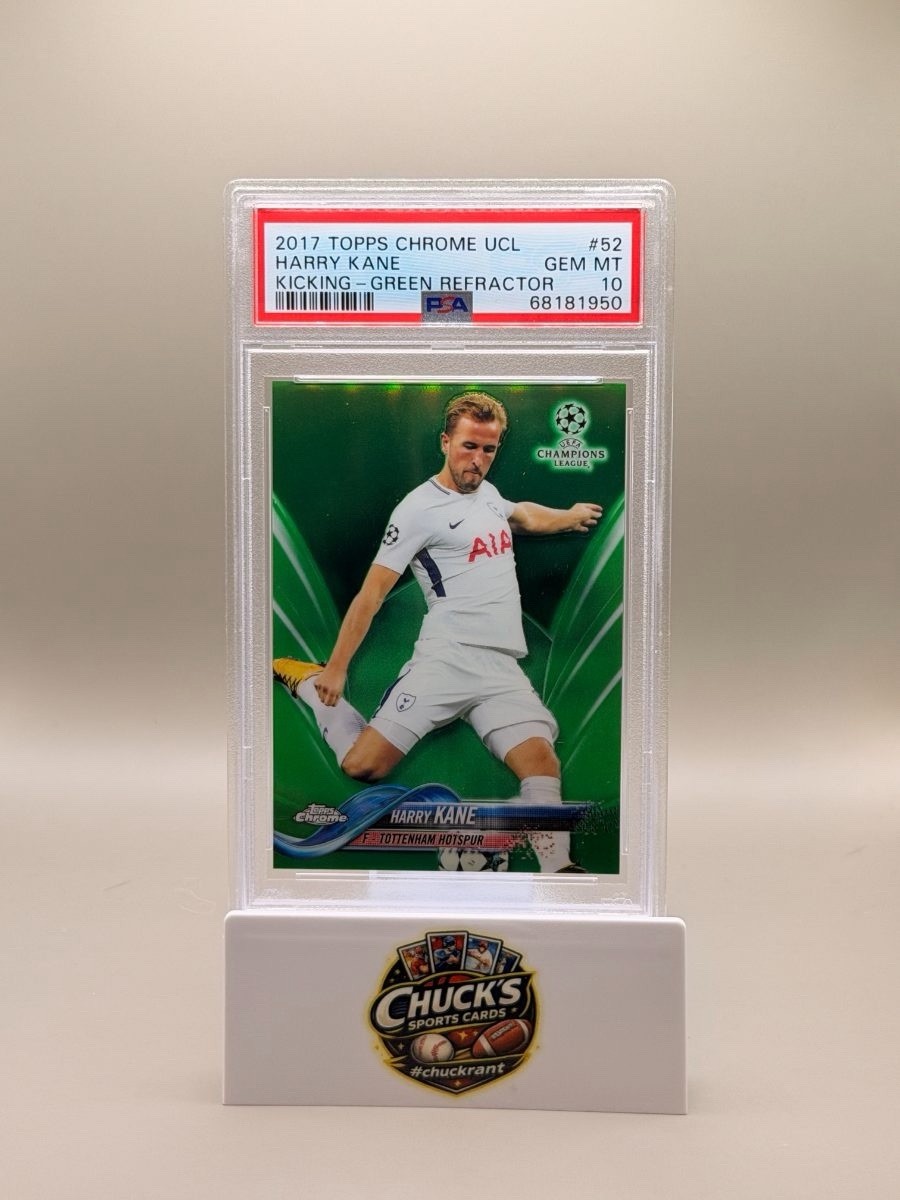 2017 Topps Chrome UEFA Harry Kane Green Refractor #/99 Tottenham PSA 10 GEM MINT