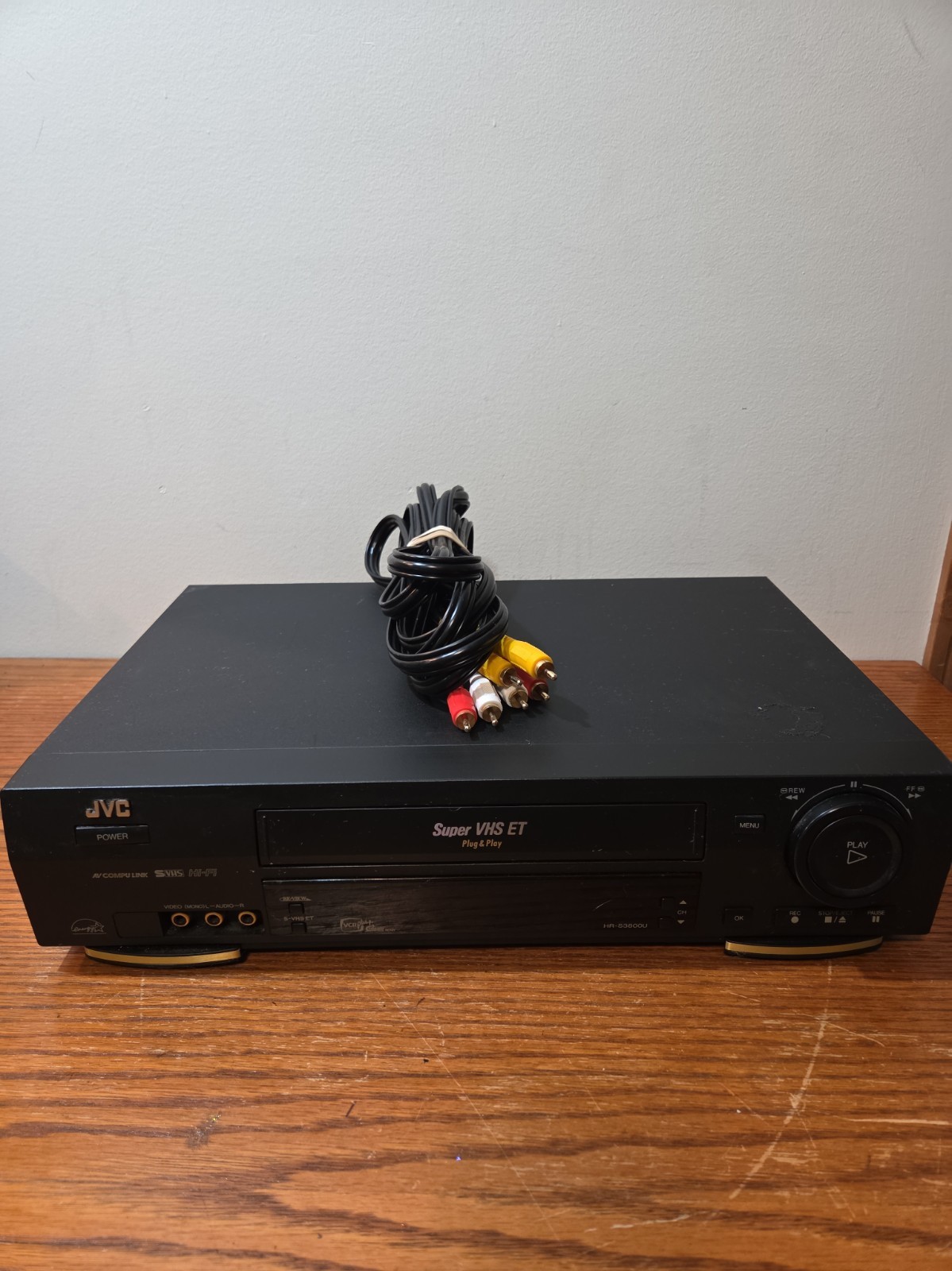 JVC HR-S3800U Super VHS ET Video Player 4 Head VCR Tested no Remote 