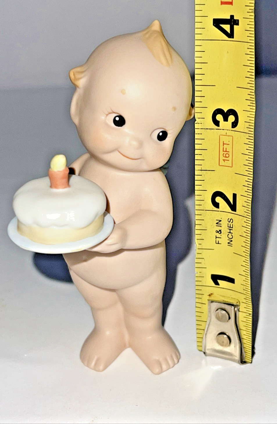 VTG Jesco Kewpie Doll Ceramic Figure Birthday Cake Topper 1 Candle Figurine VTG Jesco Kewpie Doll Ceramic Figure Birthday Cake Topper 1 Candle Figurine