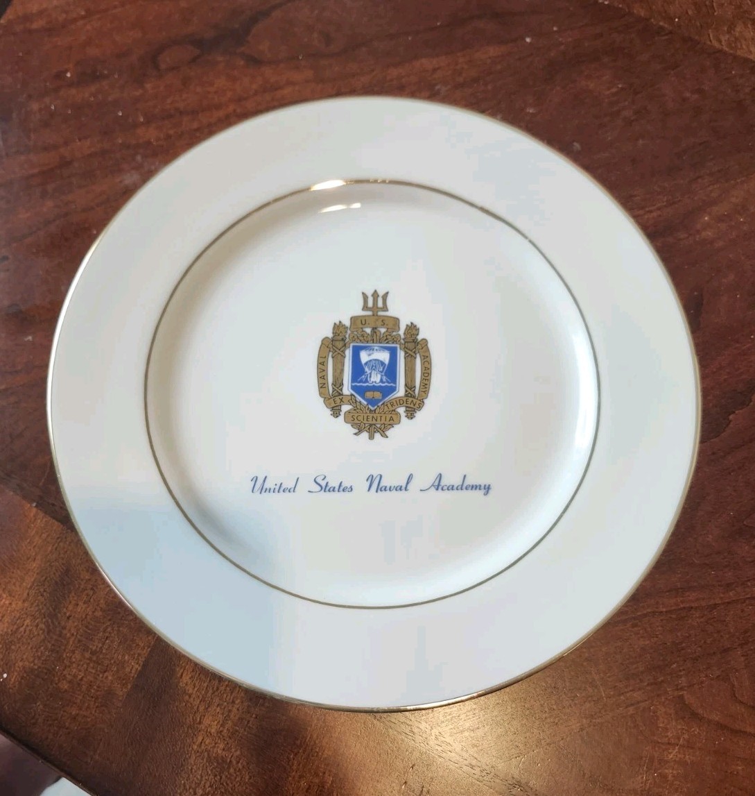 U. S. Naval Academy Annapolis Maryland Commemorative Plate - Perfect Condition 