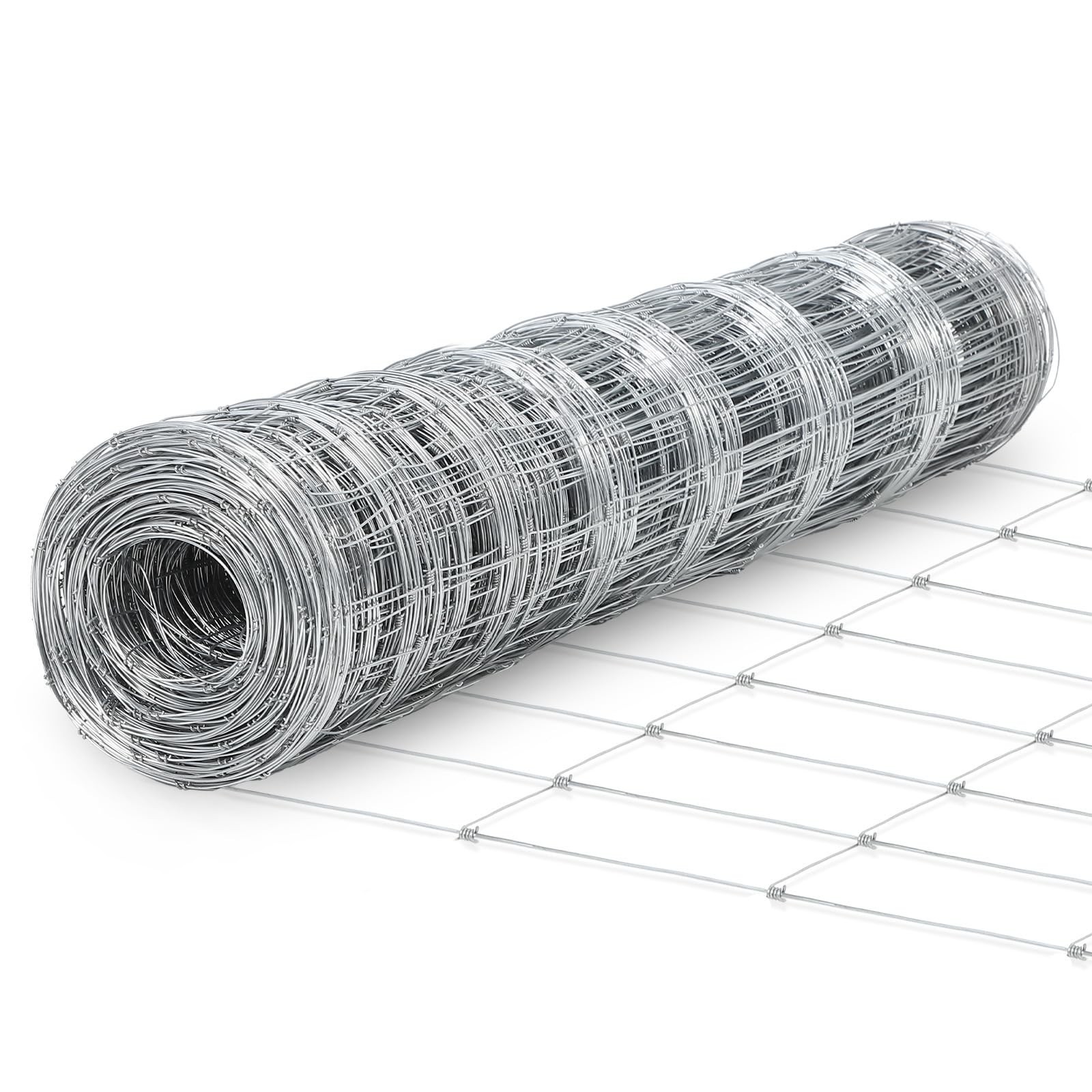 4/5/6Ft x 328Ft Galvanized Wire Fence, Cattle Farm Fence Field Livestock Pasture