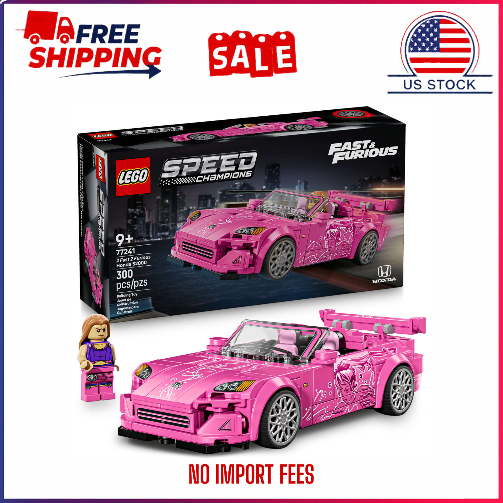 LEGO Speed Champions Honda S2000 2 Fast 2 Furious Toy 77241 FREESHIP LEGO Speed Champions Honda S2000 2 Fast 2 Furious Toy 77241 FREESHIP