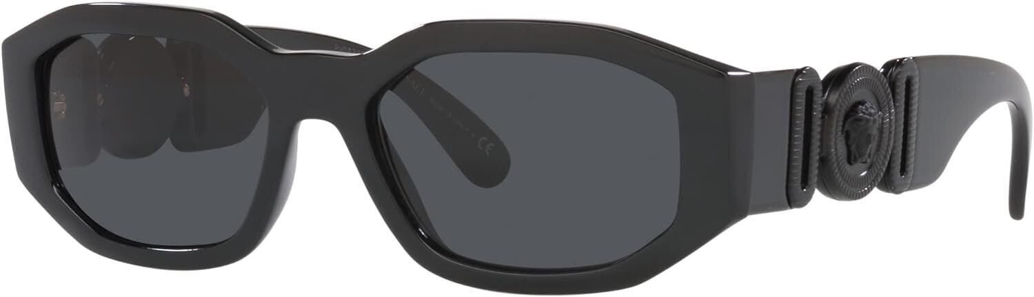 VERSACE VE4361 536087 53mm Black Dark Grey  Men\'s Sunglasses