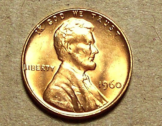 1960  P   UNC   LARGE  DATE  Lincoln Memorial Cent                   90830202-05