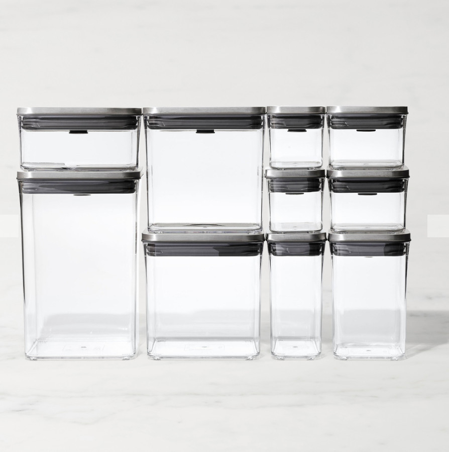 OXO POP 12-Piece Container Set, Steel - Brand New / SALE + OXO POP 12-Piece Container Set, Steel - Brand New / SALE +